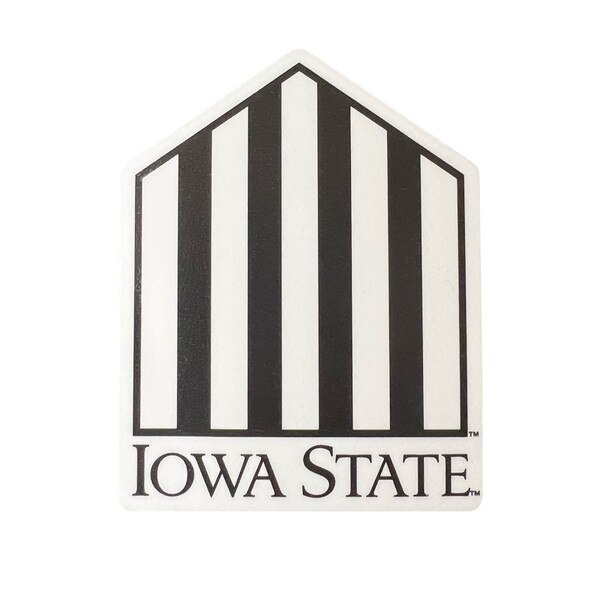 Vintage 5-Bar Black & White Rugged Sticker (2.75" x 3.5")